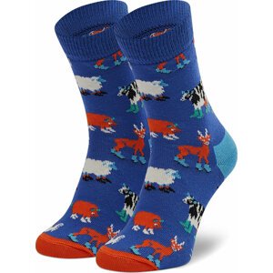 Vysoké dětské ponožky Happy Socks KFCR01-6500 Modrá