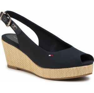 Espadrilky Tommy Hilfiger Iconic Elba Sling Back Wedge FW0FW04788 Desert Sky DW5