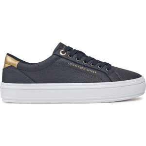 Sneakersy Tommy Hilfiger Essential Vulc Leather Sneaker FW0FW07778 Space Blue DW6