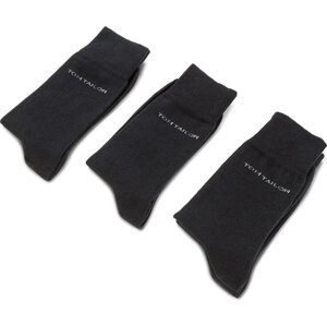 Sada 3 párů vysokých ponožek unisex Tom Tailor 9003 Dark Navy 545