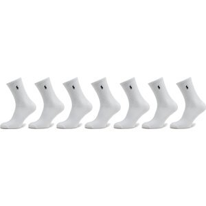 Sada 6 párů dětských vysokých ponožek Polo Ralph Lauren 444928209001 White