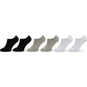 Sada 6 párů pánských nízkých ponožek Polo Ralph Lauren 449944123001 White/Black/Grey 100
