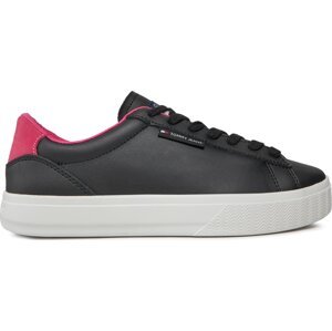 Sneakersy Tommy Jeans Tjw Cupsole Sneaker Ess EN0EN02508 Black / Pink Alert BDS