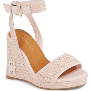 Espadrilky Tommy Hilfiger Th Rope High Wedge Sandal FW0FW07926 Whimsy Pink TJQ