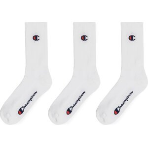 Sada 3 párů pánských vysokých ponožek Champion U24558-WW001 (39-42) White