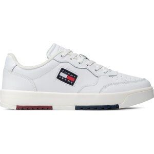 Sneakersy Tommy Jeans Basket Leather EM0EM00899 White YBR