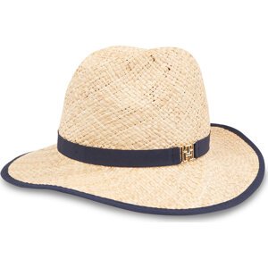 Klobouk Tommy Hilfiger Beach Summer Straw Fedora Hat AW0AW16044 Calico AEF