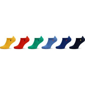 Sada 6 párů pánských nízkých ponožek Polo Ralph Lauren 449874486001 Multi