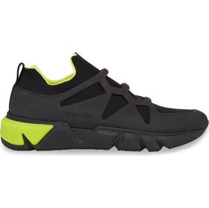 Sneakersy Calvin Klein Low Top Slip On Cage HM0HM00913 Black/Lime Citrus 0GQ