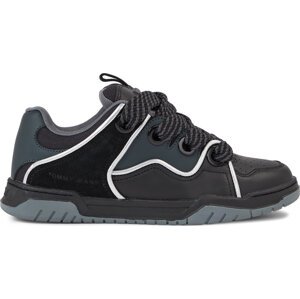 Sneakersy Tommy Jeans Tjw Skate Sneaker Oversize Lace EN0EN02279 Black / New Charcoal / Silver BDS