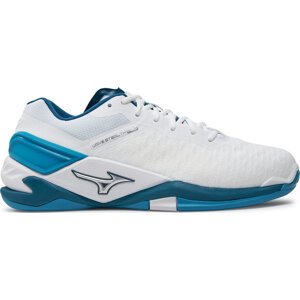 Boty Mizuno Wave Stealth Neo X1GA2000 White/Sailor Blue/Silver 86