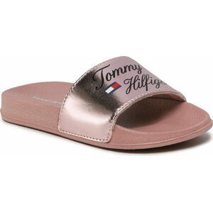 Nazouváky Tommy Hilfiger Logo Pool Slide T3A0-32799-1367 Rose Gold 341