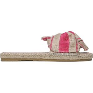 Espadrilky Manebi Sandals With Knot G 4.5 JK Bold Pink Stripes On Natural