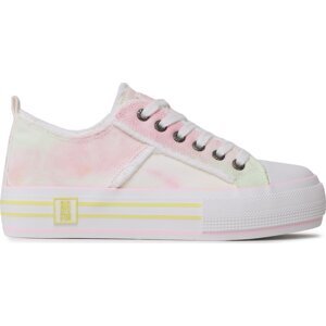 Plátěnky Big Star Shoes LL274174 White/Pink/Yellow
