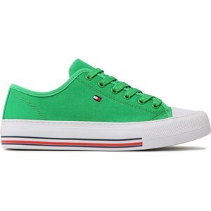 Plátěnky Tommy Hilfiger Low Cut Lace-Up Sneaker T3A9-32677-0890 Green 405