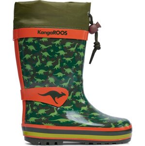 Holínky KangaRoos K-Rain 18244-000-8062 Military Green/Dino