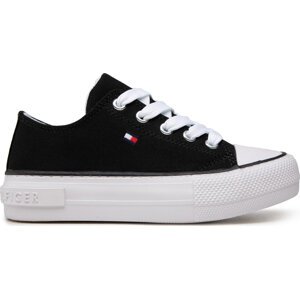 Plátěnky Tommy Hilfiger Low Cut Lace-Up Sneaker T3A4-32118-0890 M Black 999
