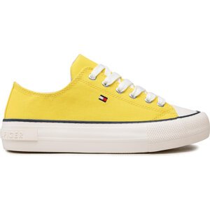 Plátěnky Tommy Hilfiger Low Cut Lace-Up Sneaker T3A4-32118-0890 S Žlutá