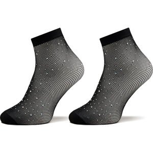 Sada 2 párů dámských vysokých ponožek Pieces 17146546 Black 4399031