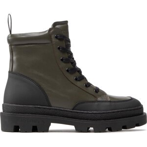 Kozačky Les Deux Tanner Mid-Top Leather Sneaker LDM820022 Olive Night/Black