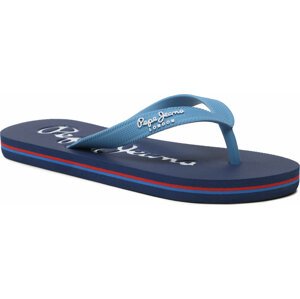 Žabky Pepe Jeans Bay Beach Brand B PBS70049 Beat Blue 549