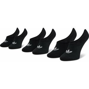 Sada 3 párů kotníkových ponožek unisex adidas No-Show Socks 3P FM0677 Black
