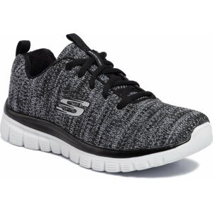 Boty Skechers Twisted Fortune 12614/BKW Black/White