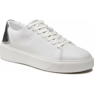 Sneakersy Calvin Klein Low Top Lace Up HM0HM00824 White/Silver 0K6