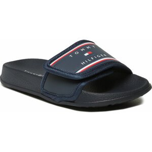 Nazouváky Tommy Hilfiger Maxi Velcro Pool Slide T3B0-32934-1172 M Tmavomodrá