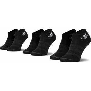 Sada 3 párů nízkých ponožek unisex adidas Light Ank 3Pp DZ9436 Black/Black/Black