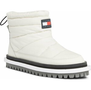 Polokozačky Tommy Jeans Tjw Padded Flat Boot EN0EN02292 Rich Cream YA6
