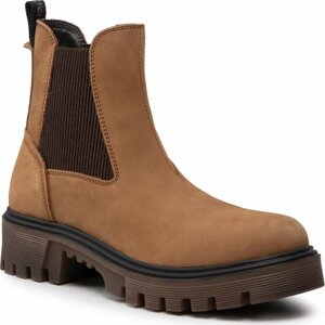 Kotníková obuv s elastickým prvkem Wrangler Seattle Chelsea Nubuck WL22508A Hnědá