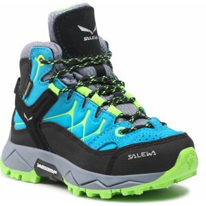 Trekingová obuv Salewa Jr Alp Trainer Mid Gtx GORE-TEX 8375 Blue Danube/Fluo Green