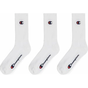 Sada 3 párů pánských vysokých ponožek Champion U24558-WW001 (39-42) Bílá