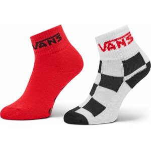 Sada 2 párů dětských vysokých ponožek Vans Drop V Classic VN0A7PTC0PZ1 True Red