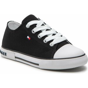 Plátěnky Tommy Hilfiger Low Cut Lace-Up Sneaker T3X4-32207-0890 M Black 999