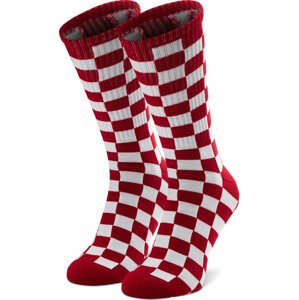 Pánské klasické ponožky Vans Checkerboard Crew VN0A3H3ORLM1 Red/White Check