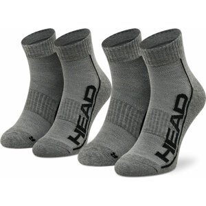 Sada 2 párů nízkých ponožek unisex Head Performance Quarter 791019001 Grey 008