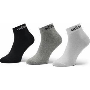 Sada 3 párů vysokých ponožek unisex adidas IC1306 Black/Grey/White