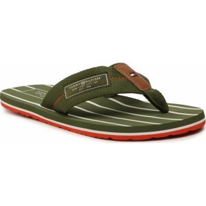 Žabky Tommy Hilfiger Patch Hilfiger Beach Sandal FM0FM04470 Mentor Green L9T