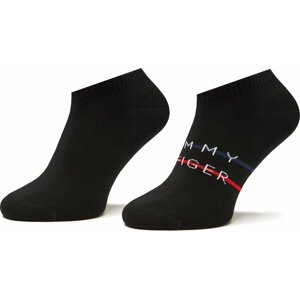 Sada 2 párů pánských nízkých ponožek Tommy Hilfiger 701222188 Black 003