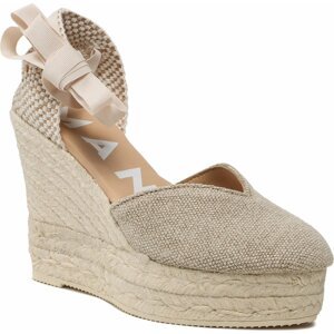 Espadrilky Manebi Heart-Shaped Wedge Espadrilles O 7.1 WH Natural