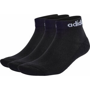 Nízké ponožky Unisex adidas Linear Ankle Socks Cushioned Socks 3 Pairs IC1303 black/white
