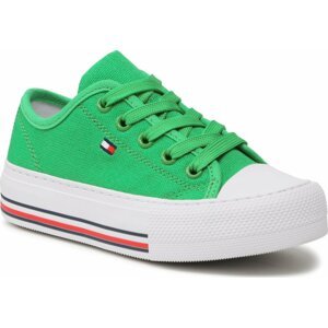 Plátěnky Tommy Hilfiger Low Cut Lace-Up Sneaker T3A9-32677-0890 M Green M