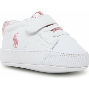 Sneakersy Polo Ralph Lauren Theron V Ps Layette RL100721 White Smooth/Lt Pink Glitter w/ Lt Pink PP