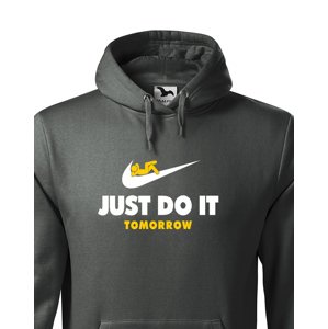 Pánská mikina s potiskem JUST DO IT TOMORROW - parodie na triko NIKE