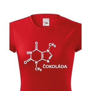 Dámské tričko s chemickým vzorcem čokolády - originální potisk