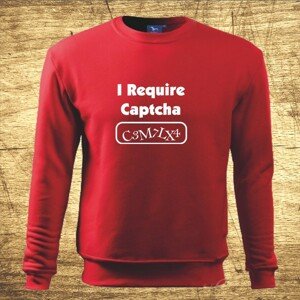 Mikina s motívom I require Captcha