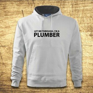 Mikina s kapucňou s motívom Plumber
