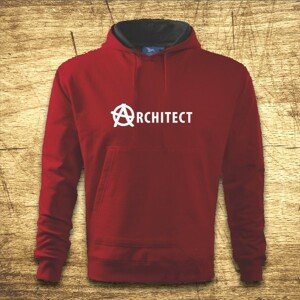 Mikina s kapucňou s motívom Architect